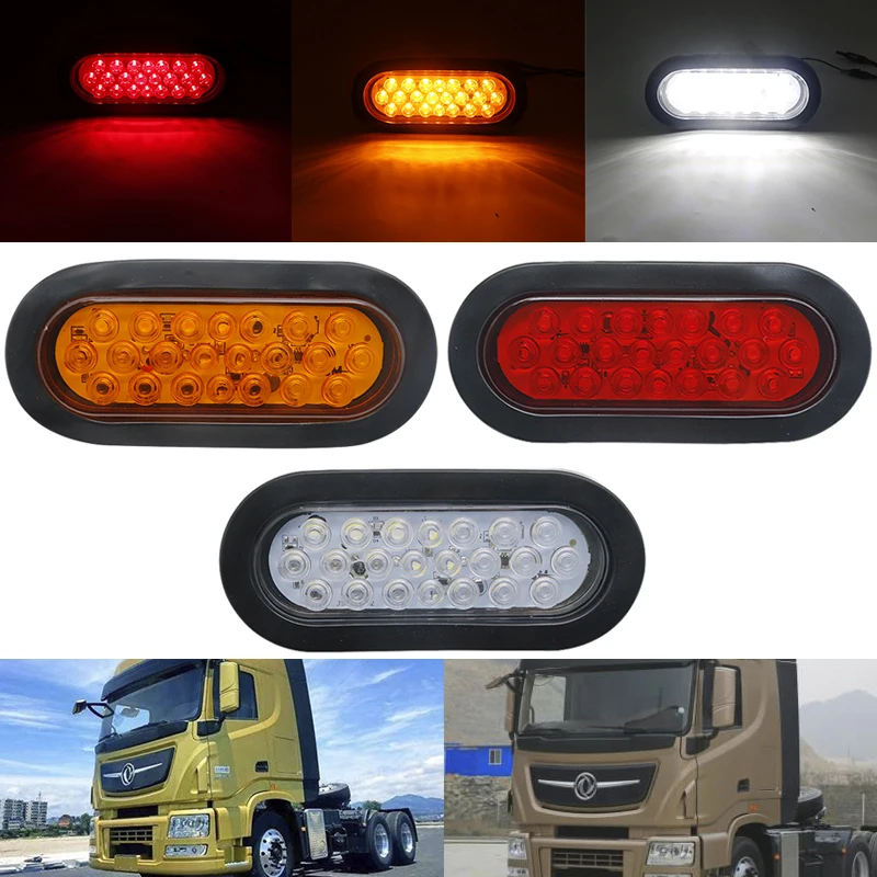 12V 24 Led Овальный трейлер для грузовика стоп-сигнал задний боковой габаритный