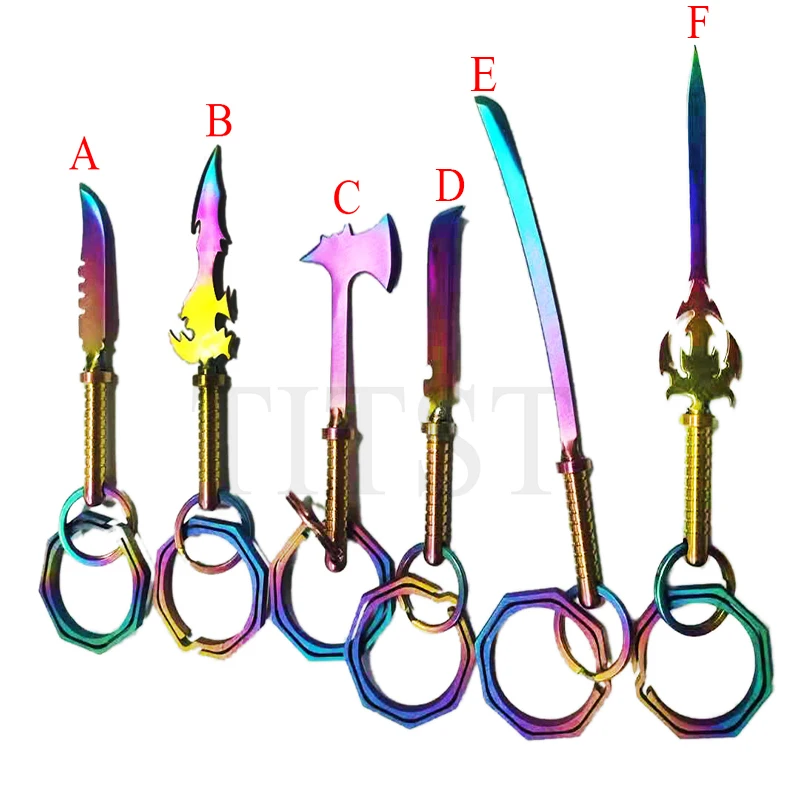 

TITST Colorful Titanium EDC tools with 2 Titanium key rings