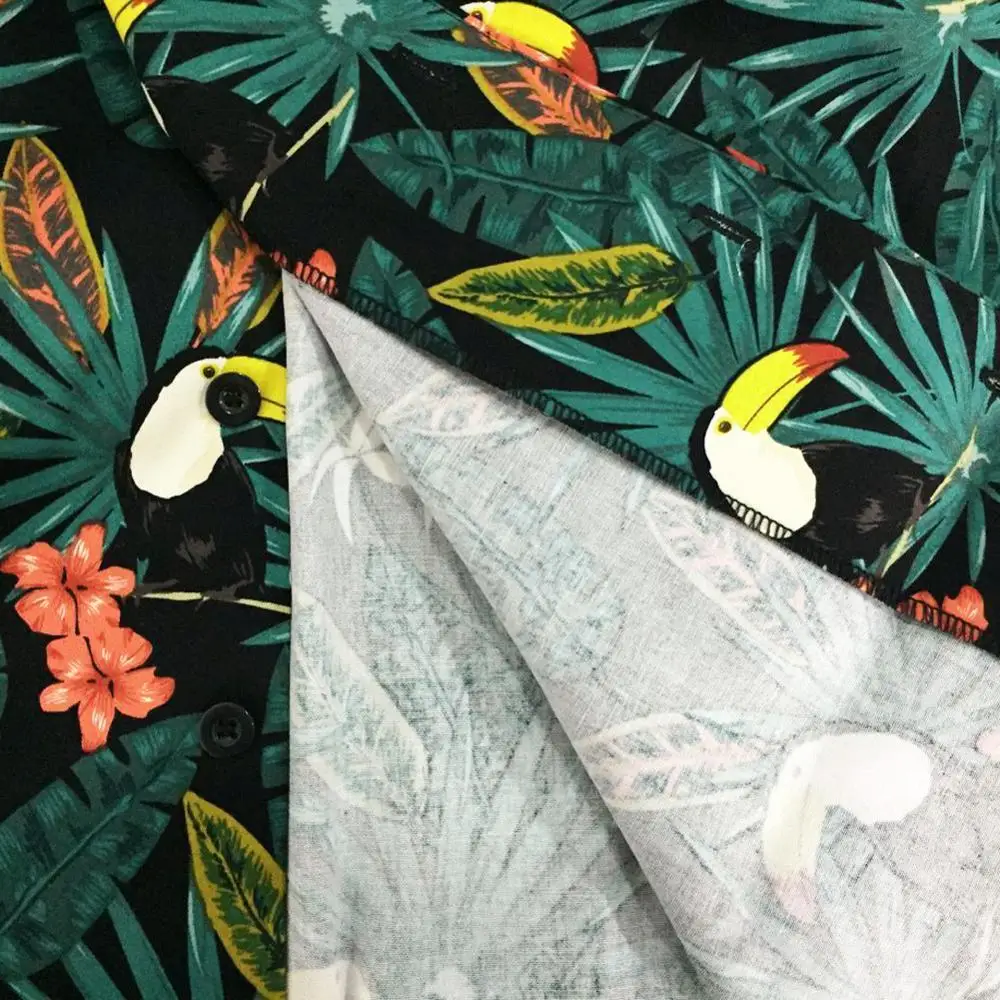 Мужская гавайская рубашка с коротким рукавом облегающая Повседневная пляжная в