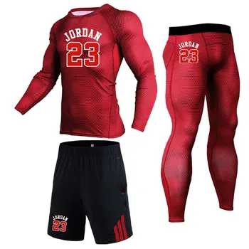 

Sports compression underwear track field t Shirt leggings Jogging suits Fitness suits Men warm tracksuit Men's sportswear 4XL