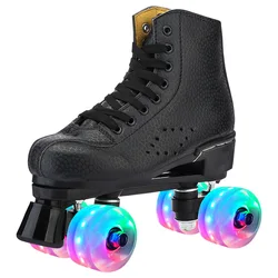 Lighted Skate Shoes Classical Double Row Beginner Personalized Waterproof New Style Unisex Paten Ayakkabi Inline Skates KC50LH