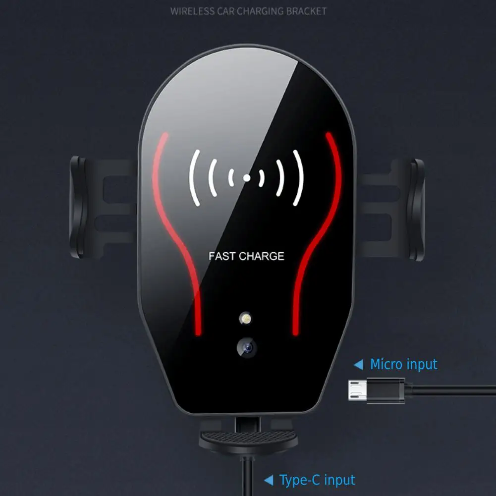 Car Mount Qi Wireess Fast Charger Charging Automatic Infrared Sensor Phone Hoder For iPhone X 8
