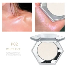 Натуральный светящийся Запеченный порошок водонепроницаемый долговечный мерцающий и блеск бриллиант Румяна хайлайтер пудра для макияжа