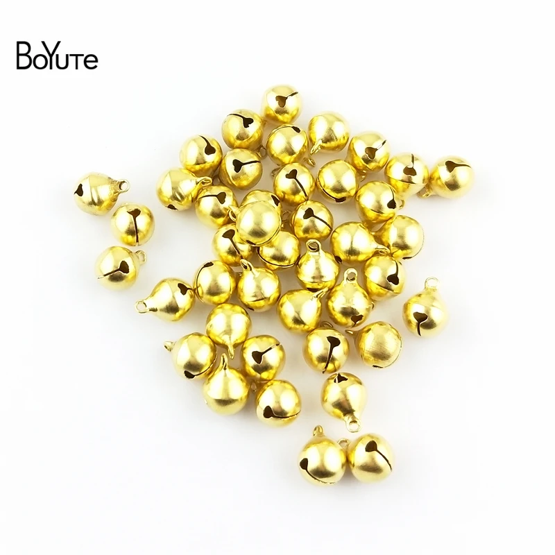 BoYuTe 200Pcs Metal Brass 6MM 8MM 10MM 12MM Small Bell Beads Tinker Bell Christmas Jingle Bell (4)
