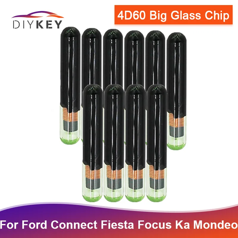 Car Key Transponder Chip 10PCS 4D60 Big Glass Chip For Ford 4D ID60 Glass Transponder Chip For Ford Connect Fiesta Focus Ka Mondeo Car Key