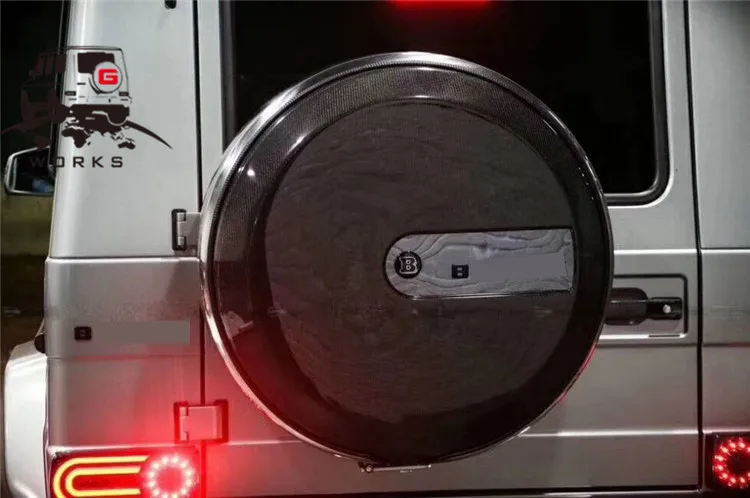 Настоящее сухое углеродное волокно запасное колесо покрышки для W463 G-Class G500 G55 G63
