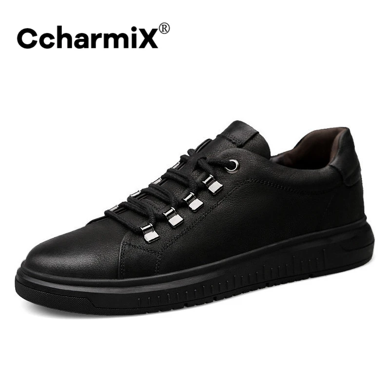 Туфли CcharmiX мужские из натуральной кожи роскошные брендовые водонепроницаемые