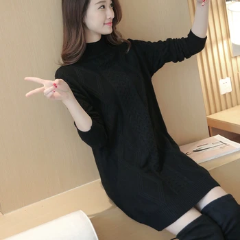 

Women's High Neck Sweater Warm Knitted Long Sleeve Sweater, NS4339