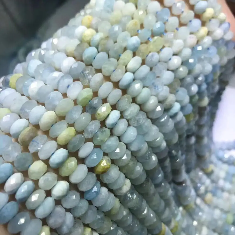 

Аквамариновый синий круглый граненый 6/8/10 мм для изготовления ювелирных изделий своими руками, бусины россыпью FPPJ, оптовая продажа, натуральные бусины 38 см