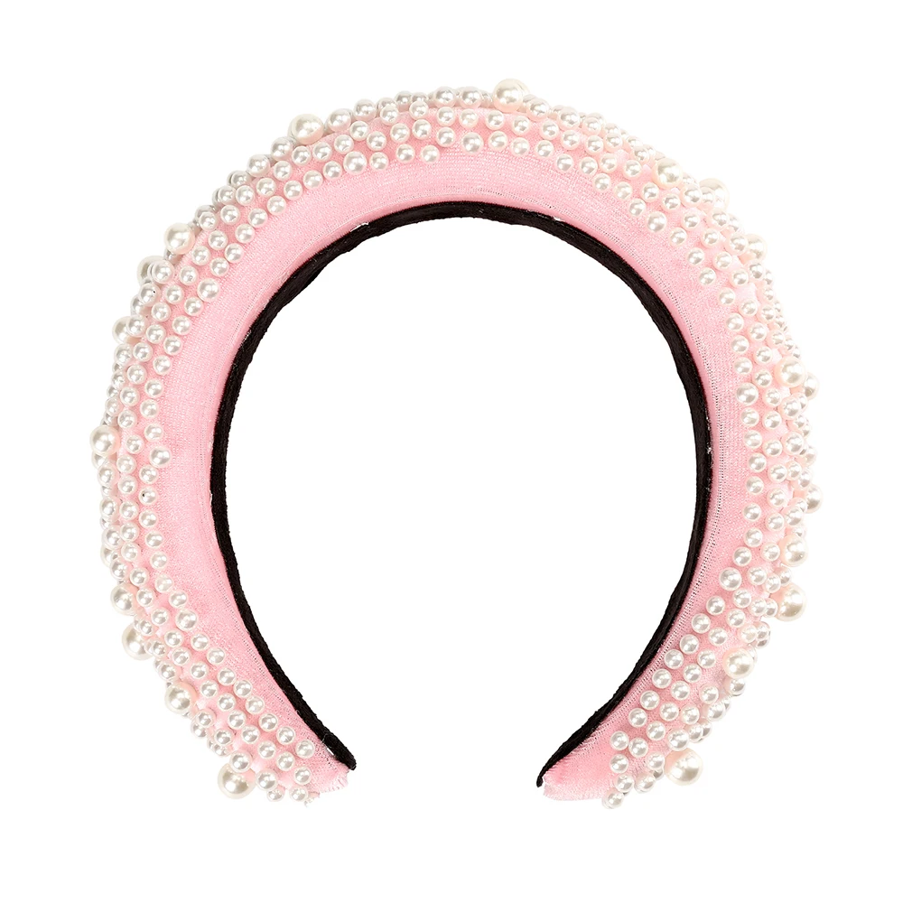MOLANS Pearl Padded Sponge Vintage Hair Hoop Fashion Elegant Hair Band Women Headband Hair Accessories Headwear New