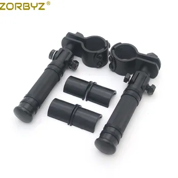 

ZORBYZ Motorcycle Black 1 1/4" 32mm Highway Bar Engine Guard Foot Pegs Mount Clamp Knurled Footpegs For Harley Touring
