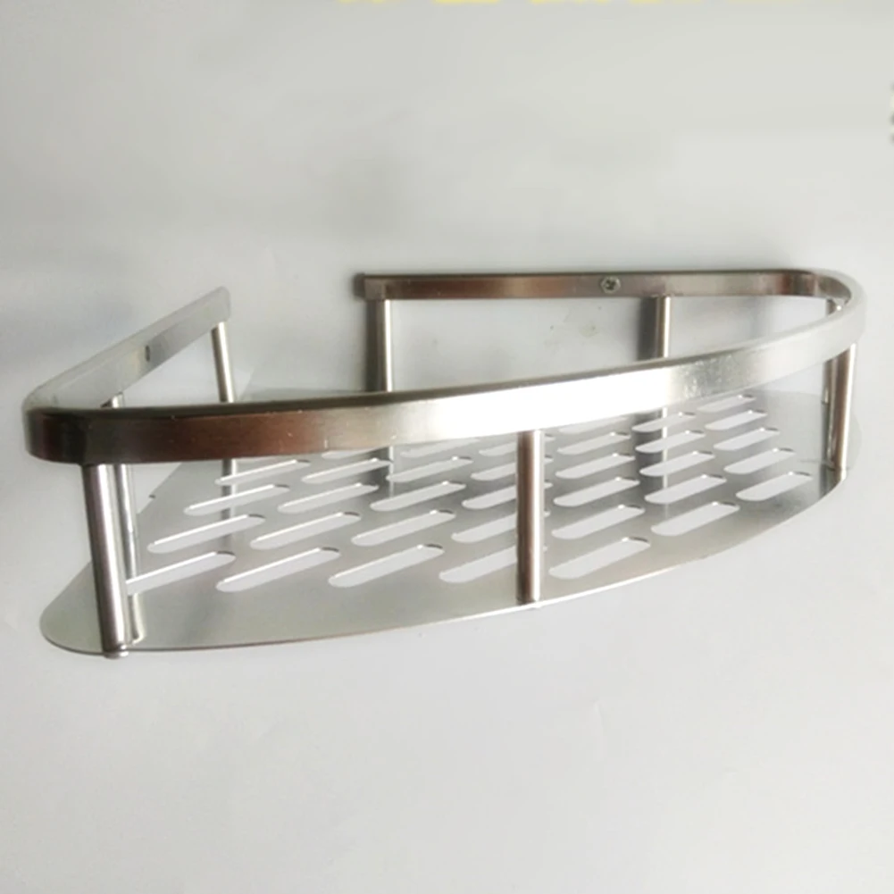 

Single-deck Space Aluminum Bathroom Shelf Basket Shower Shampoo Soap Cosmetic Shelves Accessories Storage Organizer Rack Holder
