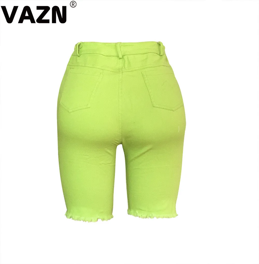 VAZN GOSM 13261 новые модные женские джинсовые короткие брюки 3 цветов узкие джинсовые брюки для молодых девушек сексуальный клубный джинсовый бандаж