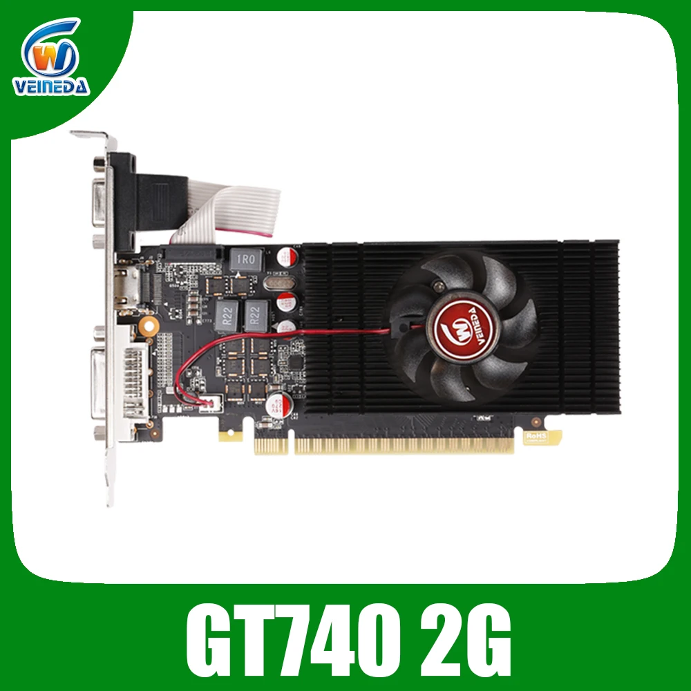 Видеокарта VEINEDA GT740 GPU 2G GDDR5 1059 бит 5000 МГц|video card|game graphic cardvga card |