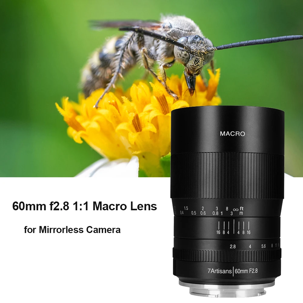 7職人60mmf2。8 ii ニコンzソニーe富士フイルムfuji x canon m EF Mオリンパスパナソニックm4/3用レンズmf1