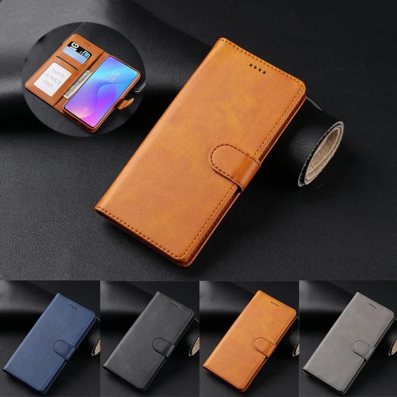 

Cases For Xiaomi Redmi Note 7 8 Pro Cover Case Luxury Wallet Business Magnet Flip Plain Leather Bag For Xiomi On Mi 8 mi8 Redmi7