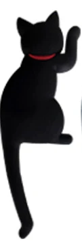 Black Cat Горячая Новинка Прекрасный Многофункциональный мультяшный Кот Лиса магнит на холодильник стикер на холодильник креативные крючки силикагель и железо - Цвет: Black Cat