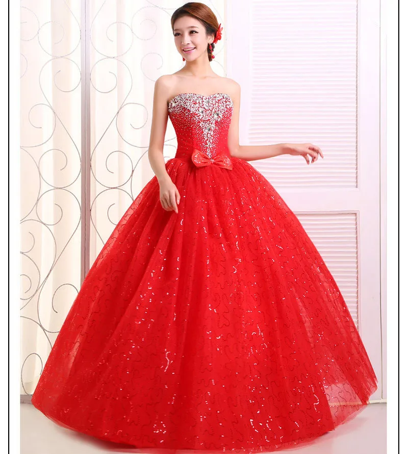 red boho wedding dress