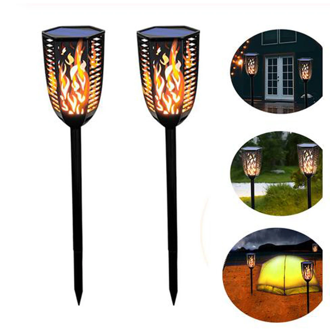 

Solar Flame Lamp Flickering IP65 Waterproof LED Garden Decoration Landscape Light Lawn Lamp Path Lighting Torch Light Spotlight