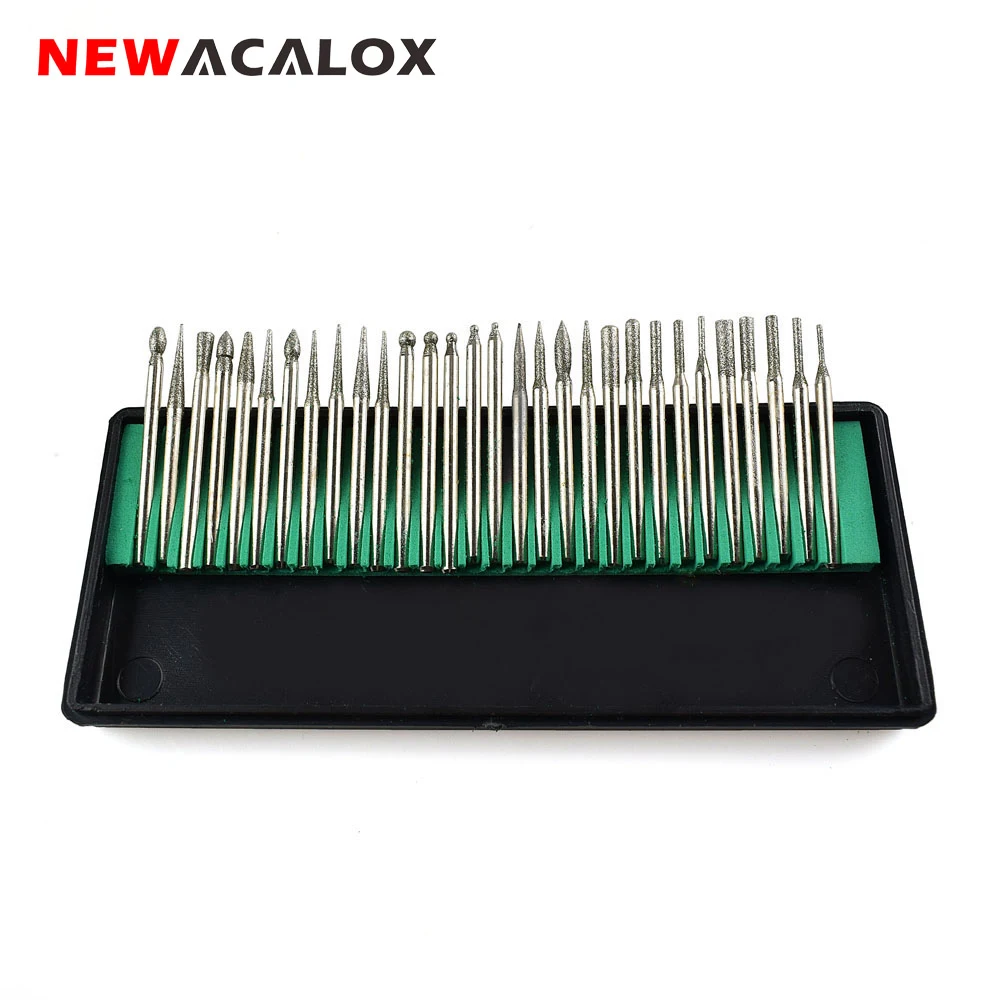 30 шт./компл. микро сверла алмазные для ногтей полировки полировочные роторные Dremel