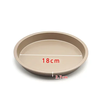 

7inch Round Dish Pizza Pan Non-stick Pie Tray Cake Baking Mould Kitchen Tool