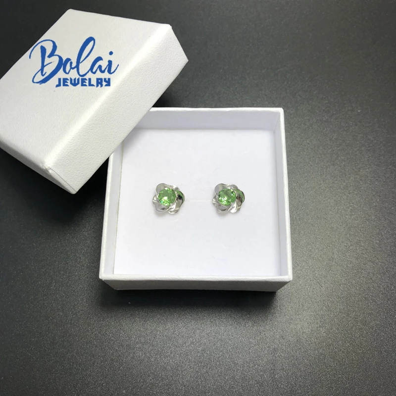 Bolaijewelry, серьги из зултанита, меняющие цвет драгоценные камни с 925 стерлингового серебра, розовые маленькие серьги-гвоздики, хорошее ювелирное изделие для девушек