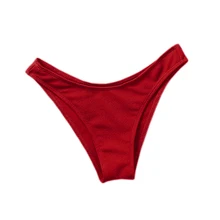 Сексуальные женские купальные штаны, бикини, купальные брюки, одноцветные трусы, женские пляжные бикини