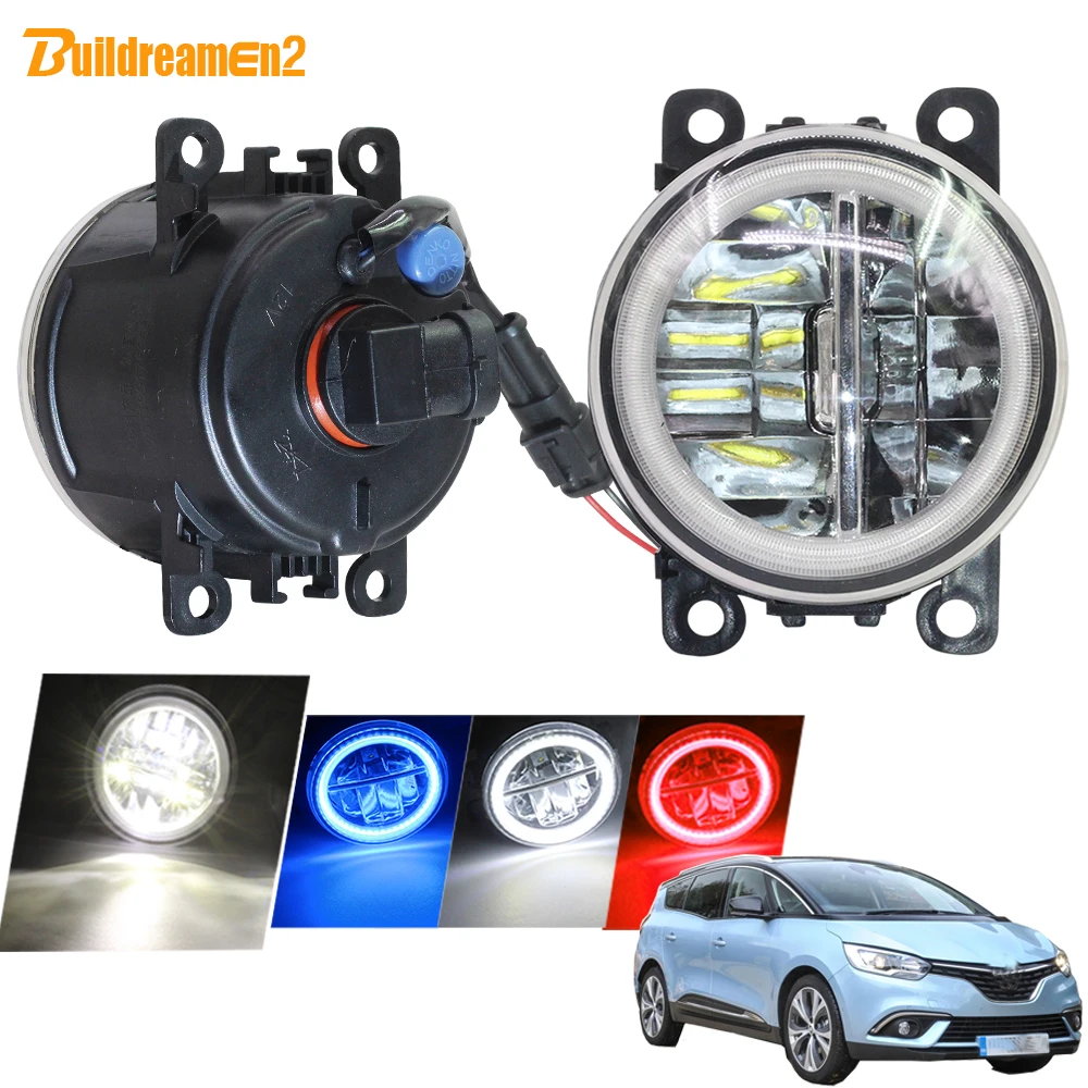 

Buildreamen2 For Renault Grand Scenic 2004-2015 Car 4000LM H11 LED Fog Light Bulb Angel Eye Daytime Running Light 12V Styling