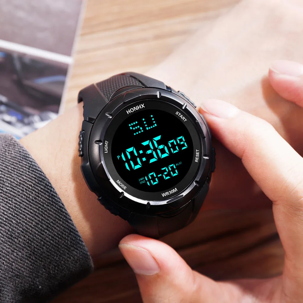 Reloj mujer Kol saati waches Для мужчин Роскошные Для мужчин s цифровой светодиодный часы Дата спортивные Для мужчин напольные электронные часы со льдом часы