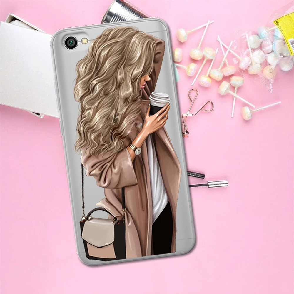 Девушка класса люкс для Xiaomi Redmi Mi 8 6 CC9 A2 Lite 5X 6X A1 6A 4X 4A 5 9 Plus Note 4 5A премьер-профессионал чехол Coque чехол-футляр Капа - Цвет: 1726