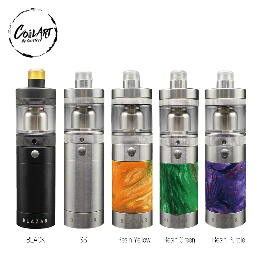 

Original CoilART Blazar Kit with 4ml Blazar RTA Atomizer Power by 18350 battery Electronic Cigarette Vape Kit E CIG vs wand