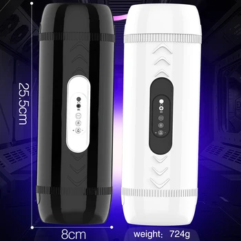 New Automatic Male Masturbation Cup Vibrator Dual channel Mouth Vagina Masturbator Erotic Sex Machine Adult Sex Toys for Men 6