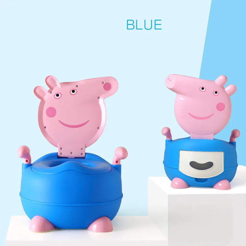 

Kids Toilet Pig George Baby Boy Blue Pig Potty Training Toilets Baby Girl's Toilet Cartoon Puppy Infant Bedpan Baby Boy's Urinal