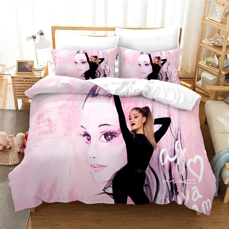 Popular Ariana Grande 3d Bedding Set Adult Kids Duvet Cover Set with