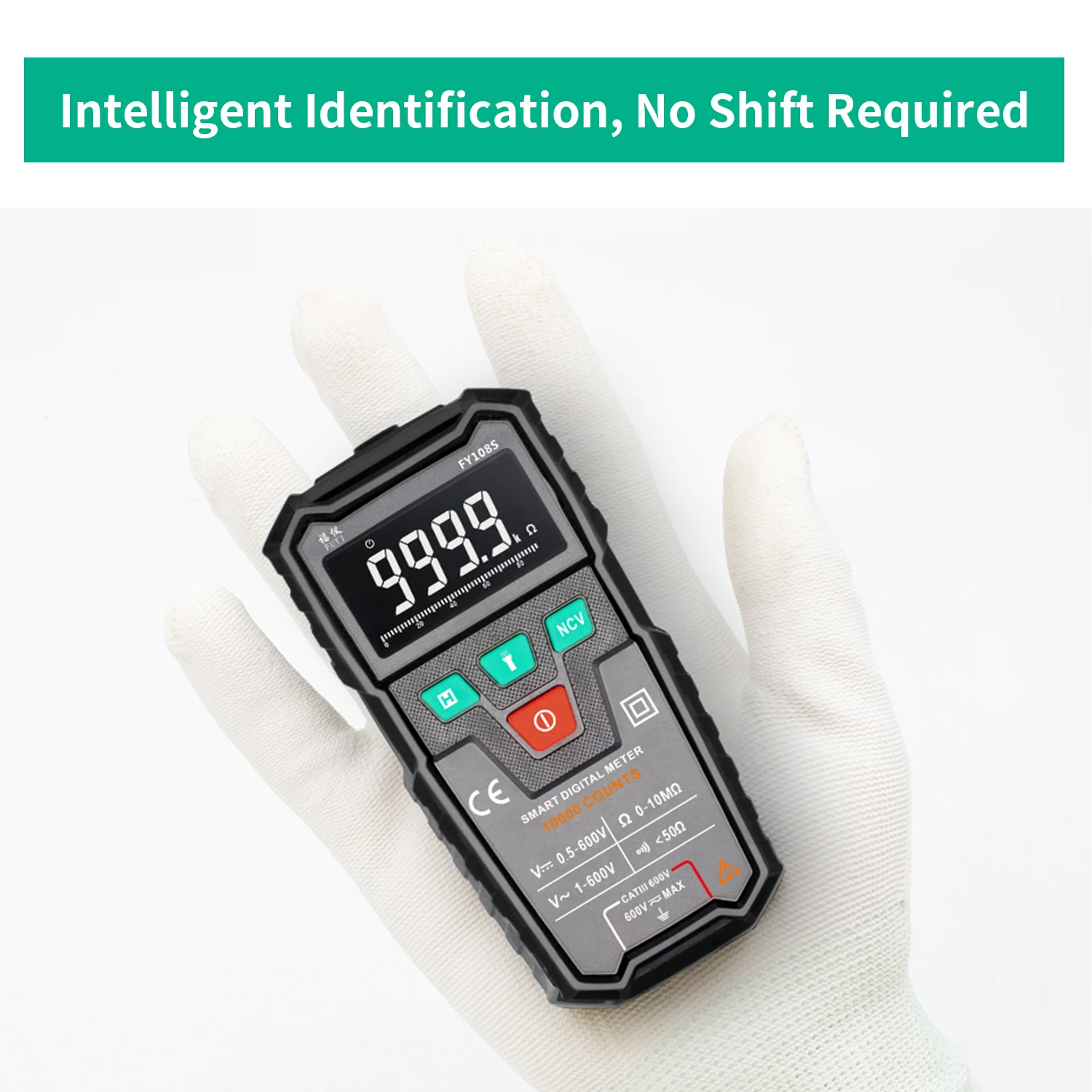 FUYI FY108S 9999 Counts True RMS Digital Multimeter Palm Size Automatic Multimeter Handheld Mini Universal Meter High-precision