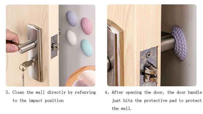 1 шт случайный цвет самоклеющиеся резиновые двери буфера стены протекторы дверные ручки бамперы для двери стоппер дверной стоп