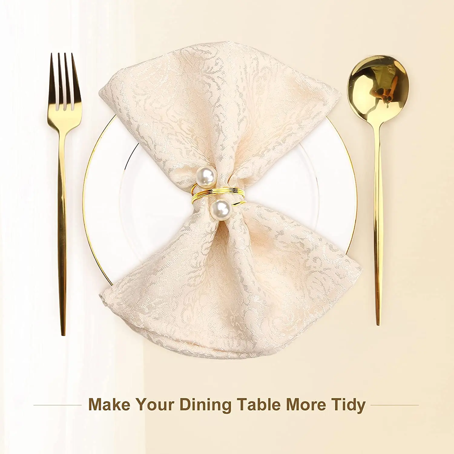 1 PCS Gold Metal Napkin Rings Holder Pearl Design Napkin Ring for Halloween  Christmas Wedding Dinning Table Decoration Setting|Napkin Rings| -  AliExpress