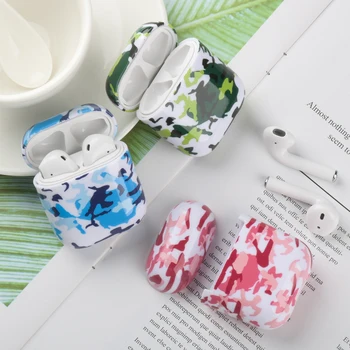 

Camouflage TPU Cases For AirPods 1 2 Wireless Earphone Charging Box Cover Silicon Anti-Scratch Protection For Airpods 2 1 Sleeve