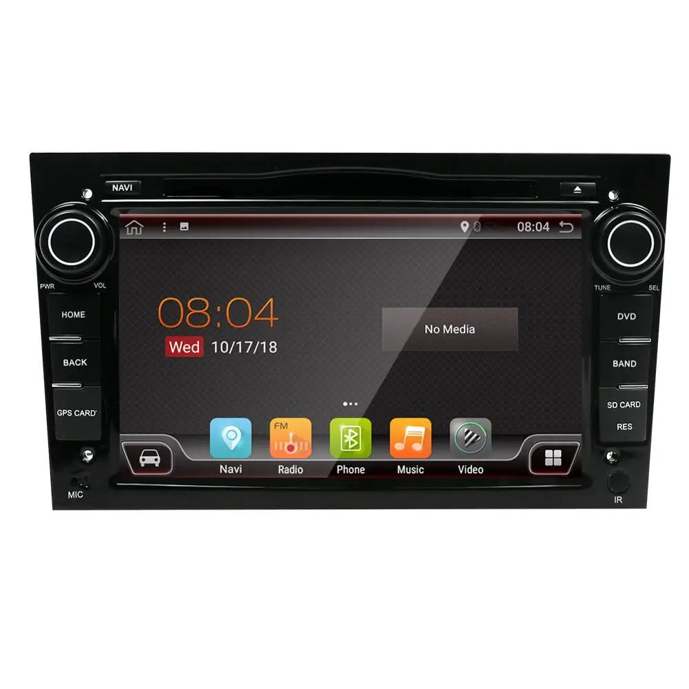 

2 Din 7" Android 9.0 For OPEL Car Radio 4+64GB Audio 8 Core Stereo 1024*600 Multimedia Player PX6 Canbus Gray Black
