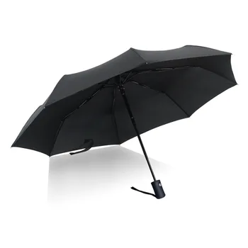 

Fully Automatic Windproof Men Umbrella Business Fashion Folding Ladies Umbrella 8 bones Parasol UV Protection Black Coating