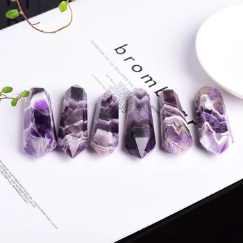 

Natural Amethyst Quartz Crystal Wand Point Brazilian Healing Stone Decoration Craft Natural Dream Amethyst