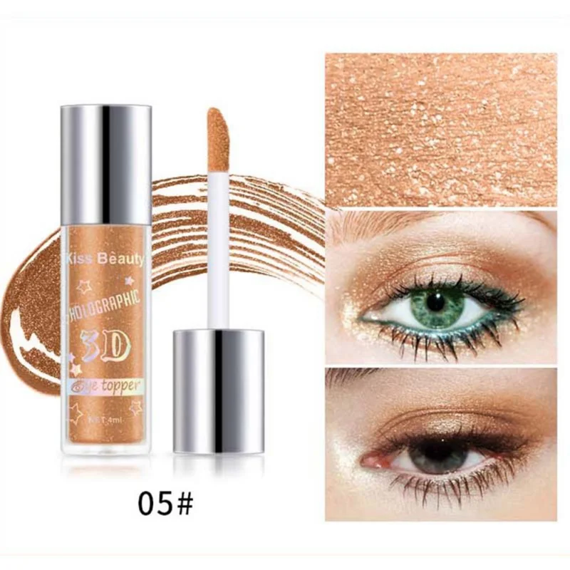 Matte Glitter Liquid Eyeshadow Palette Diamond Shimmer Eye Shadow Eye Primer Luminous Eye Make Up Smoky/Warm Color - Цвет: 5