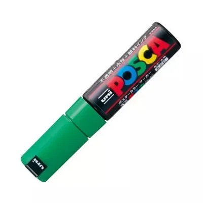 Один кусок Uni Posca PC-8K Краска Маркер-широкий Tip-8mm 15 цветов доступны Рисунок плакат реклама граффити ручка - Цвет: Зеленый