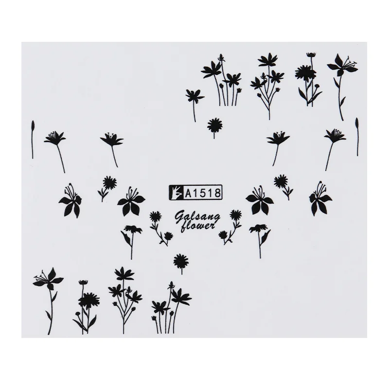 Новинка 1 набор слайдер для дизайна ногтей черно белый алфавит серия переводная