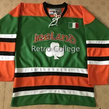 Команда IRELAND LUCKY HOCKEY JERSEY LUCK OF IRISH throwback Hockey Jersey вышивка сшитая на заказ любое количество и имя