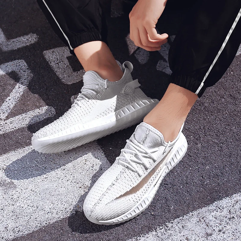 

Douyin Deft 2019 Autumn New Style Wangdu Shoes Fly Woven Breathable Large Size Casual Men's Shoes Sub-Sports Travel Shoes