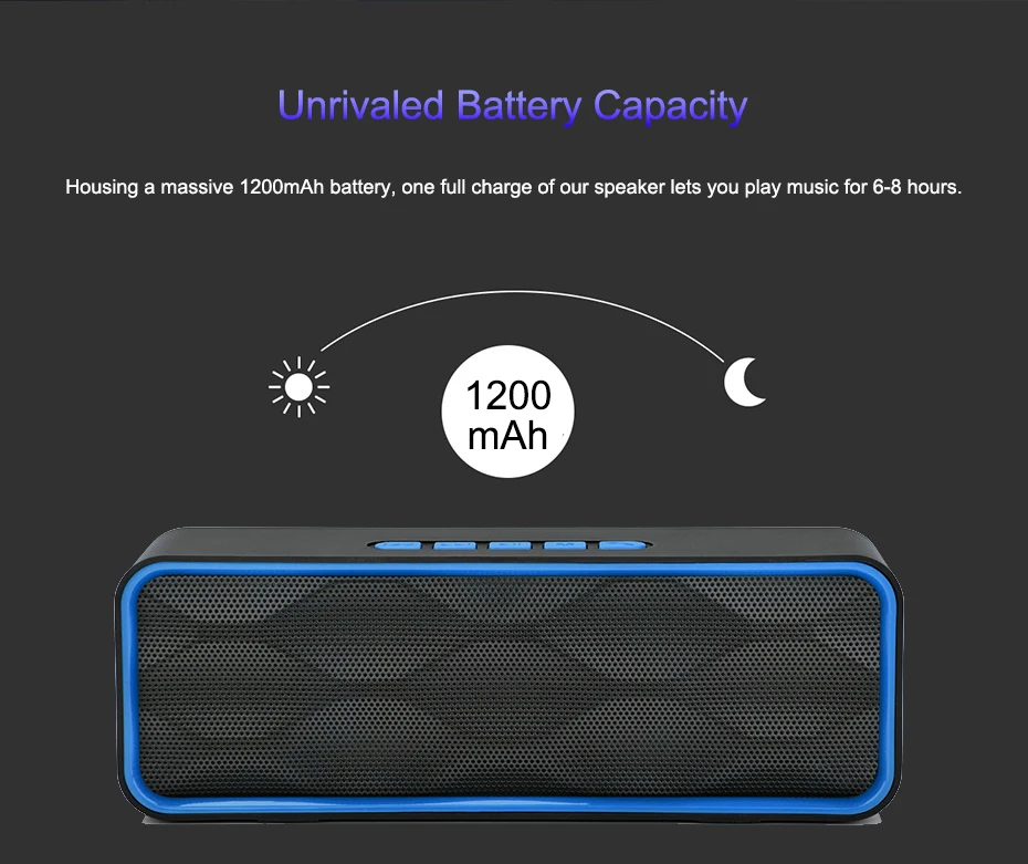 Bluetooth динамик портативный Колонка громкий с микрофоном Музыкальная Коробка