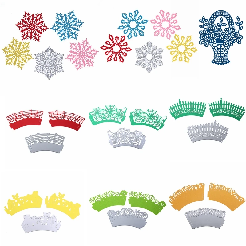 

Various Cupcake Border Lace Edge Leaves Snowflake Metal Cutting Dies Stencil For DIY Scrapbooking Craft Paper Card 2019 New