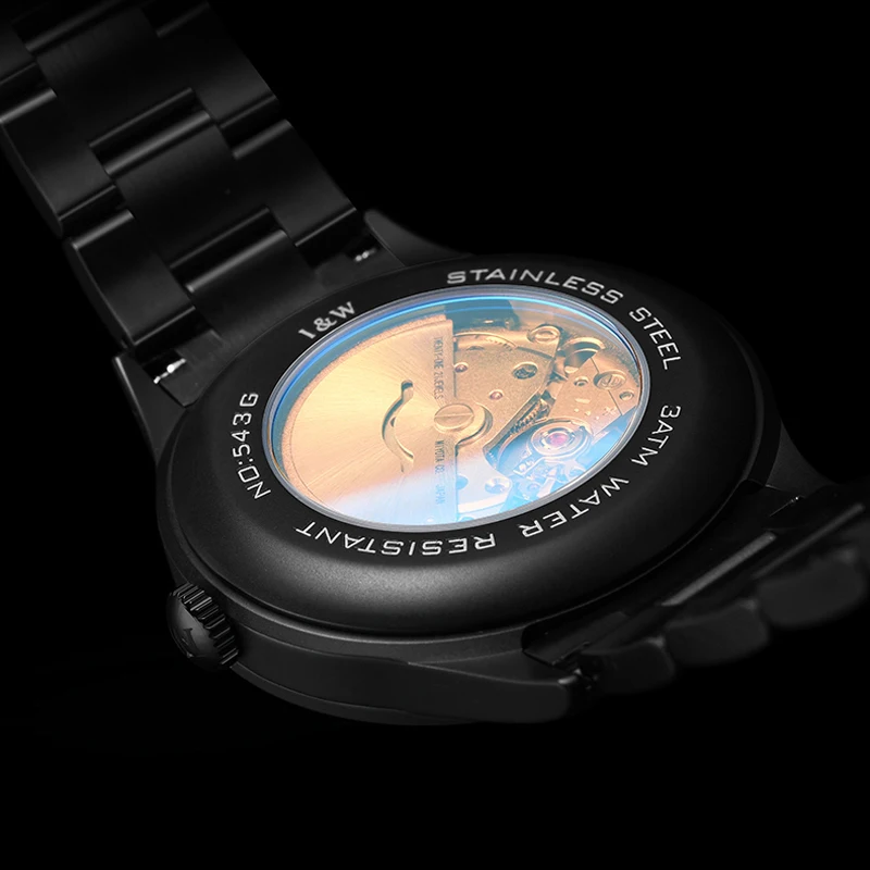 Top Brand CARNIVAL Luxury I&W Series Men's Mechanical Wristwatch Automatic Watch Men Classic Skeleton Sapphire Waterproof Watch