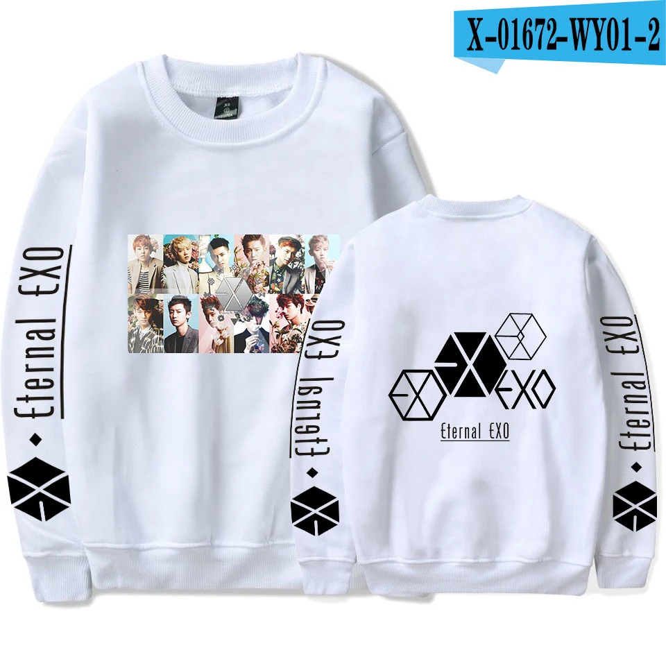 EXO PLANET#5 свитшоты женские новые толстовки с принтом пуловер с капюшоном плюс размер EXO PLANET#5 толстовки с капюшоном - Цвет: G